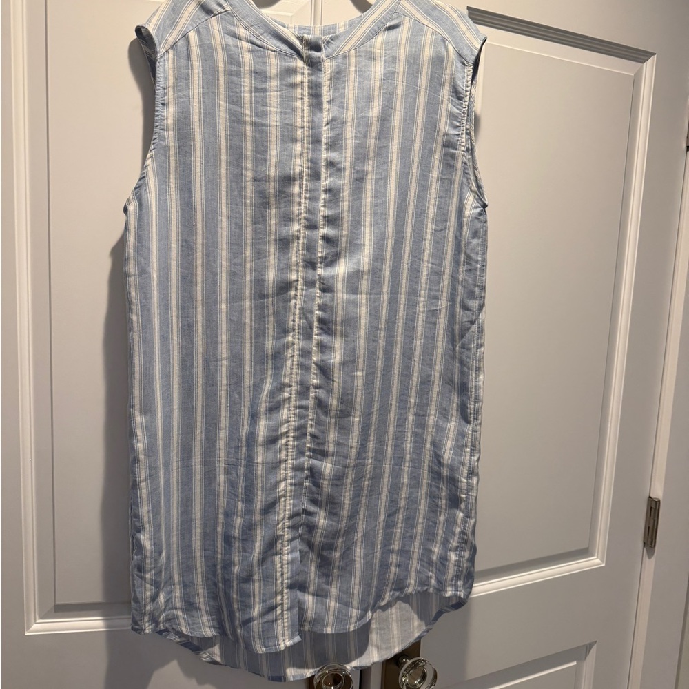 BB Dakota striped sleeveless chambray dress